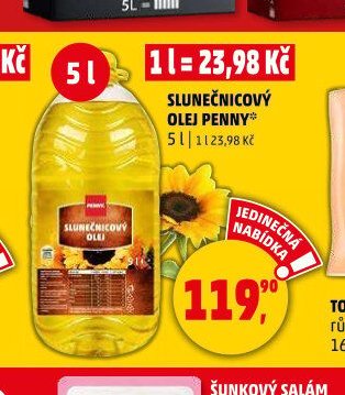 Slunečnicový olej Penny 5 l - Penny Market aktualniletaky.eu