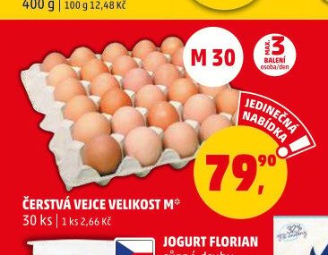 Čerstvá vejce velikost M 30 ks - Penny Market aktualniletaky.eu