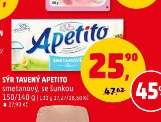 Sýr tavený Apetito 150/140 g - Penny Market aktualniletaky.eu