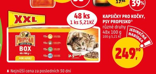 Kapsičky pro kočky, psy Propesko 48x 100 g - Penny Market aktualniletaky.eu