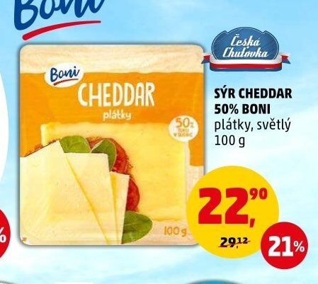 SÝR CHEDDAR 50% BONI - Penny Market aktualniletaky.eu
