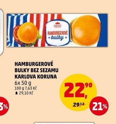 HAMBURGEROVÉ BULKY BEZ SEZAMU KARLOVA KORUNA - Penny Market aktualniletaky.eu