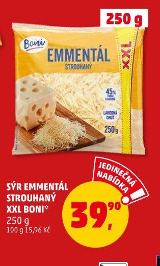 SÝR EMMENTÁL STROUHANÝ XXL BONI - Penny Market aktualniletaky.eu