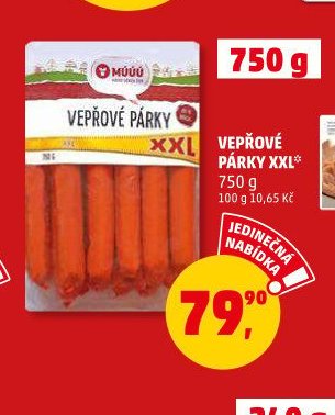 VEPŘOVÉ PÁRKY XXL 750 g - Penny Market aktualniletaky.eu