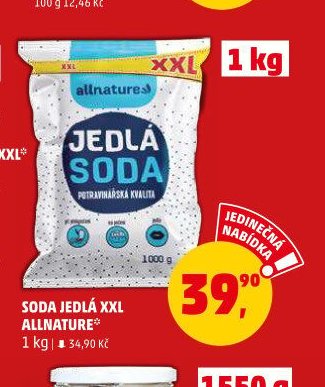 SODA JEDLÁ XXL ALLNATURE 1 kg - Penny Market aktualniletaky.eu