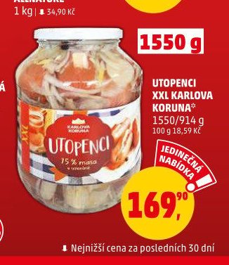 UTOPENCI XXL KARLOVA KORUNA 1550/914 g - Penny Market aktualniletaky.eu