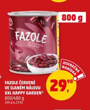 FAZOLE ČERVENÉ VE SLANÉM NÁLEVU XXL HAPPY GARDEN - Penny Market aktualniletaky.eu