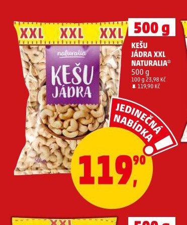 KEŠU JÁDRA XXL NATURALIA 500 g - Penny Market aktualniletaky.eu