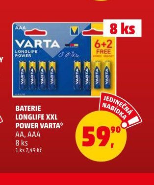 BATERIE LONGLIFE XXL POWER VARTA - Penny Market aktualniletaky.eu