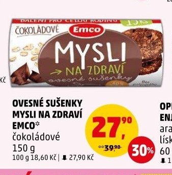 Ovesné sušenky Mysli na zdraví Emco - Penny Market aktualniletaky.eu
