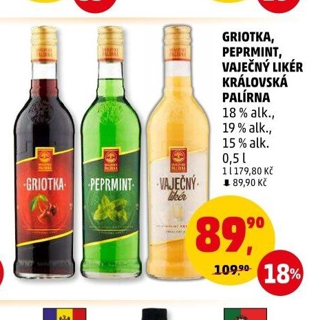 GRIOTKA, PEPRMINT, VAJEČNÝ LIKÉR KRÁLOVSKÁ PALÍRNA - Penny Market aktualniletaky.eu