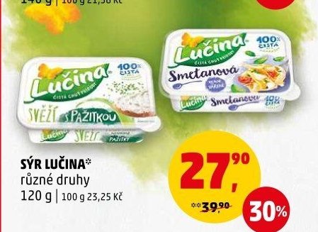 SÝR LUČINA různé druhy - Penny Market aktualniletaky.eu