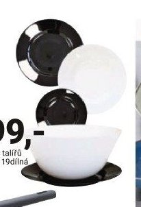 Sada talířů „PLUMI“, 19dílná
