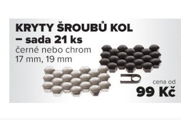 KRYTY ŠROUBŮ KOL – sada 21 ks