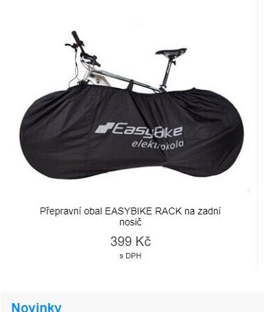 Přepravní obal EASYBIKE RACK na zadní nosič