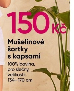Mušelínové šortky s kapsami - PEPCO aktualniletaky.eu