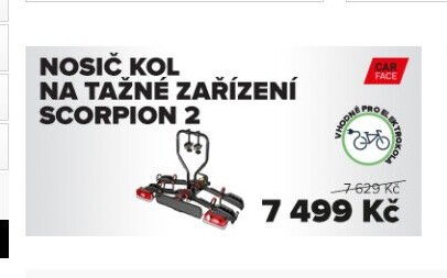 Nosič kol na tažné zařízení Scorpion 2