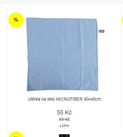 Utěrka na sklo Microfiber 40x40cm
