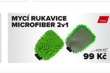 MYCÍ RUKAVICE MICROFIBER 2v1