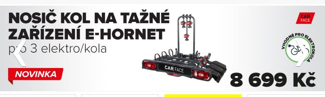 Nosič kol na tažné zařízení E-HORNET pro 3 elektro/kola