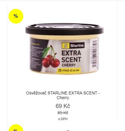 Osvěžovač STARLINE EXTRA SCENT - Cherry