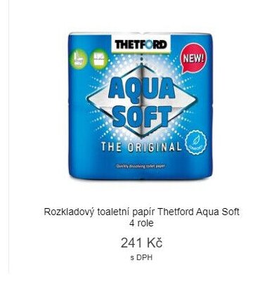 Rozkladový toaletní papír Thetford Aqua Soft 4 role
