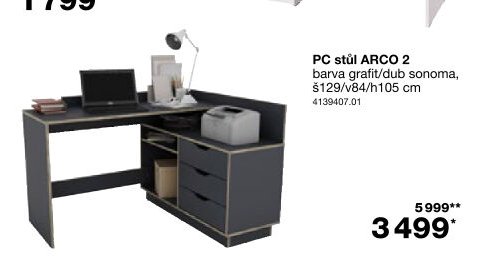 PC stůl ARCO 2 - Jysk aktualniletaky.eu
