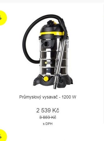 Průmyslový vysavač - 1200 W