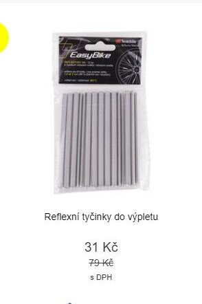 Reflexní tyčinky do výpletu