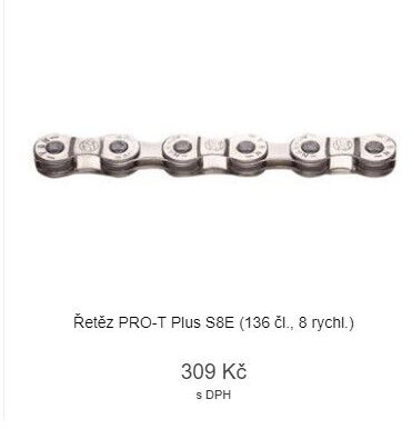 Řetěz PRO-T Plus S8E (136 čl., 8 rychl.)
