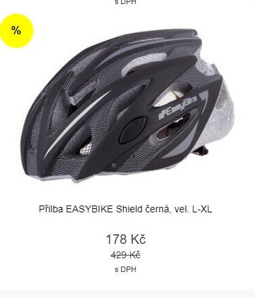 Přilba EASYBIKE Shield černá, vel. L-XL