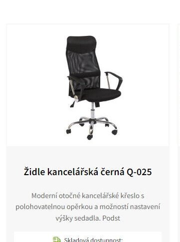Židle kancelářská černá Q-025 - Jamall aktualniletaky.eu