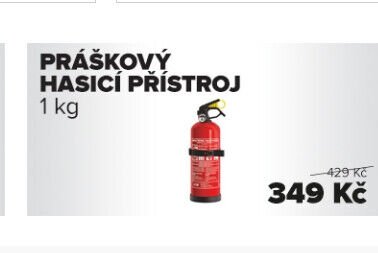 PRÁŠKOVÝ HASICÍ PŘÍSTROJ 1 kg