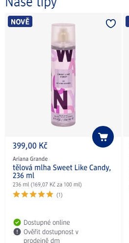 Ariana Grande tělová mlha Sweet Like Candy, 236 ml - dm drogerie aktualniletaky.eu