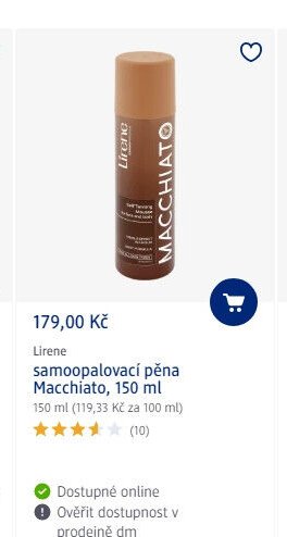 Lirene samoopalovací pěna Macchiato, 150 ml - dm drogerie aktualniletaky.eu