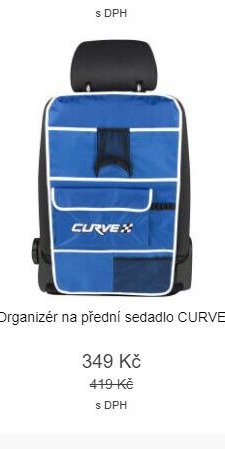 Organizér na přední sedadlo CURVE