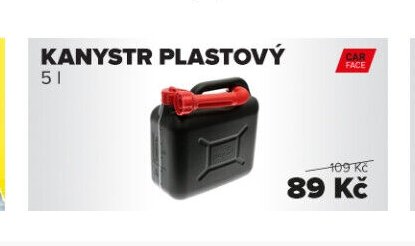 Kanystr plastový 5 l