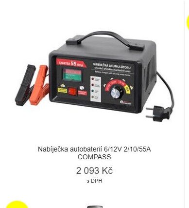 Nabíječka autobaterií 6/12V 2/10/55A COMPASS