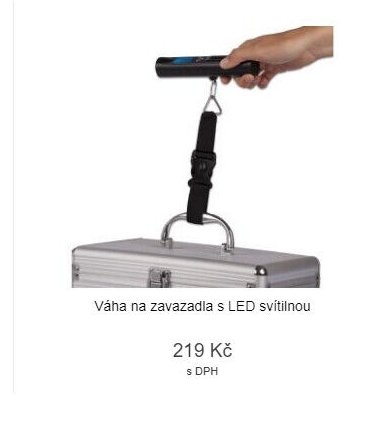 Váha na zavazadla s LED svítilnou
