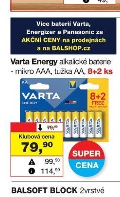 Varta Energy alkalické baterie - Barvy a laky drogerie aktualniletaky.eu