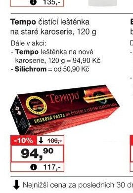 Tempo čistící leštěnka - Barvy a laky drogerie aktualniletaky.eu