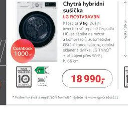 Chytrá hybridní sušička LG RC91V9AV3N - Planeo aktualniletaky.eu