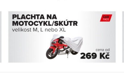 Plachta na motocykl/skútr
