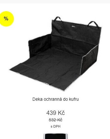 Deka ochranná do kufru