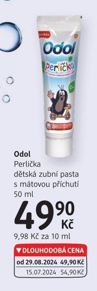 Odol Perlička dětská zubní pasta s mátovou příchutí - dm drogerie aktualniletaky.eu