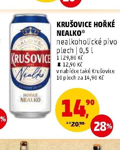 Krušovice Hořké Nealko* nealkoholické pivo plech 0,5 l - Penny Market aktualniletaky.eu