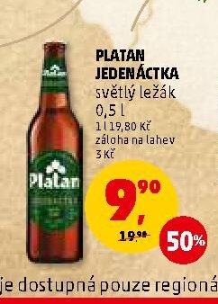 Platan jedenáctka světlý ležák 0,5 l - Penny Market aktualniletaky.eu