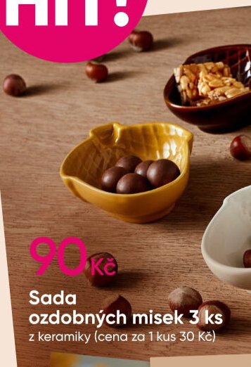 Sada ozdobných misek 3 ks - PEPCO aktualniletaky.eu