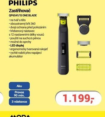 PHILIPS Zastřihovač QP6541/15 ONE BLADE - Planeo aktualniletaky.eu