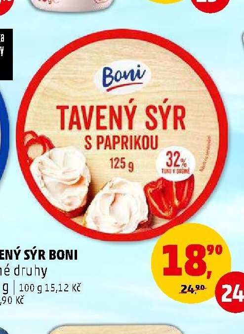 Tavený sýr Boni s paprikou - Penny Market aktualniletaky.eu